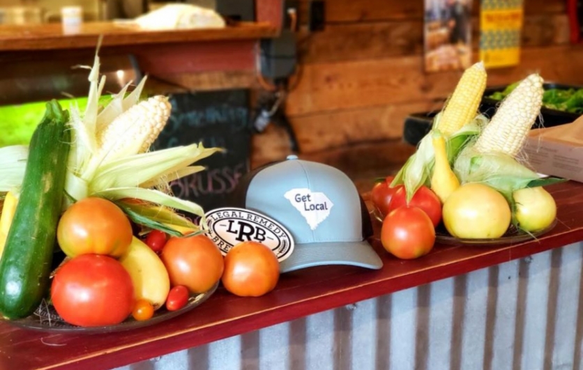 fresh vegetables sitting on a bar