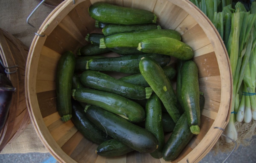 basket of zucchini