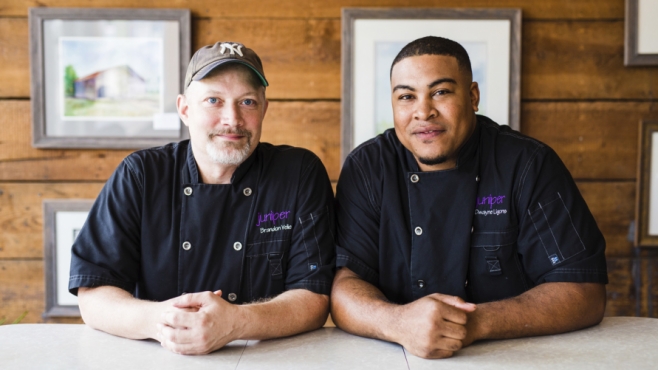 Chef Brandon Velie and Dwayne Ligons